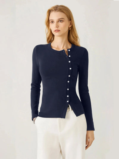 Blusa con tapeta asimétrica
