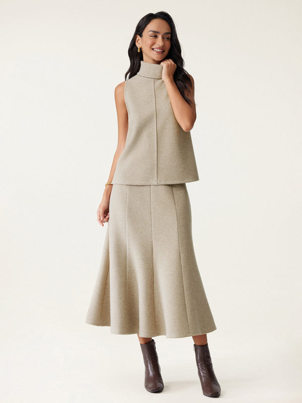 OGLmove Turtle Neck Split Hem Top
