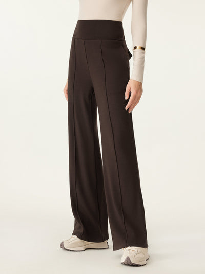 Broek met buikverwarmer en plooien
