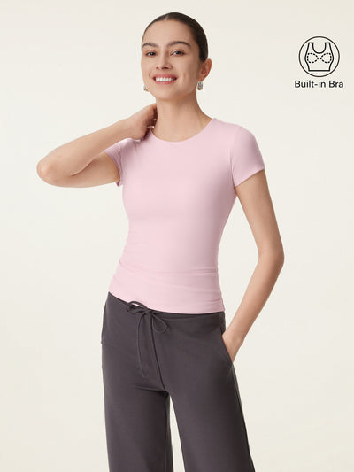 Crewneck kortærmet slankende New Airy Brami