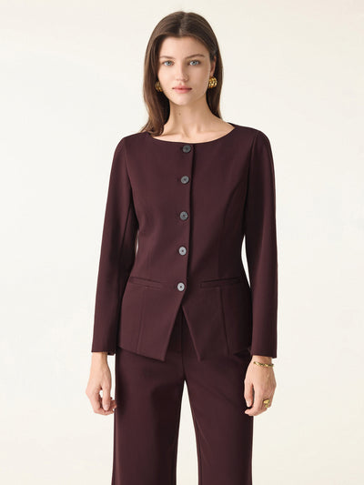 Empower stretch blazer med båthals