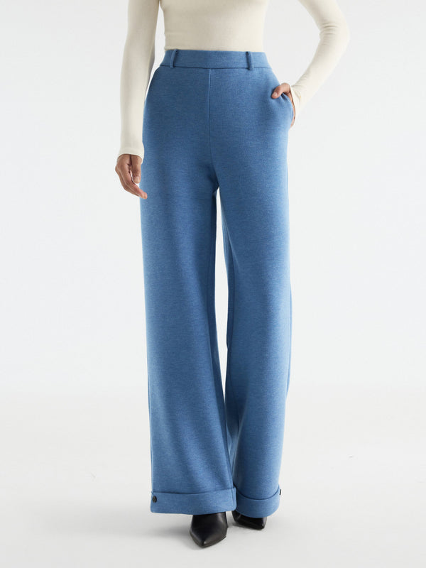 OGLmove FuzzLuxe High-Rise Wide-Leg Pants with Pockets