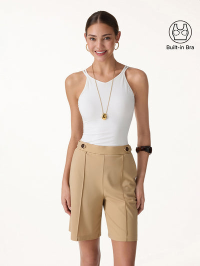 OGLmove CoolTouch V-Neck Spaghetti Bra Tank White XS