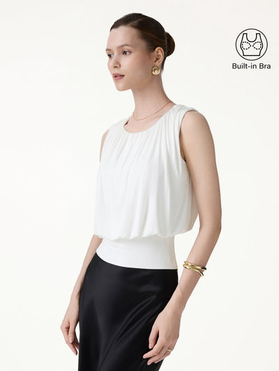 OGLmove Gathered Sleeveless Bra Top
