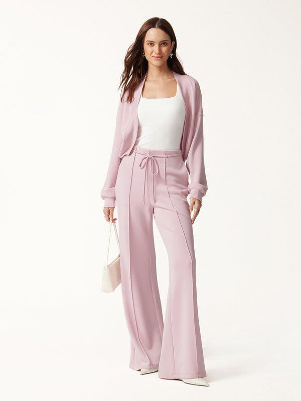 OGLmove Lyocell Spacer Knit Long Sleeve Drop-Shoulder Shrug Cardigan