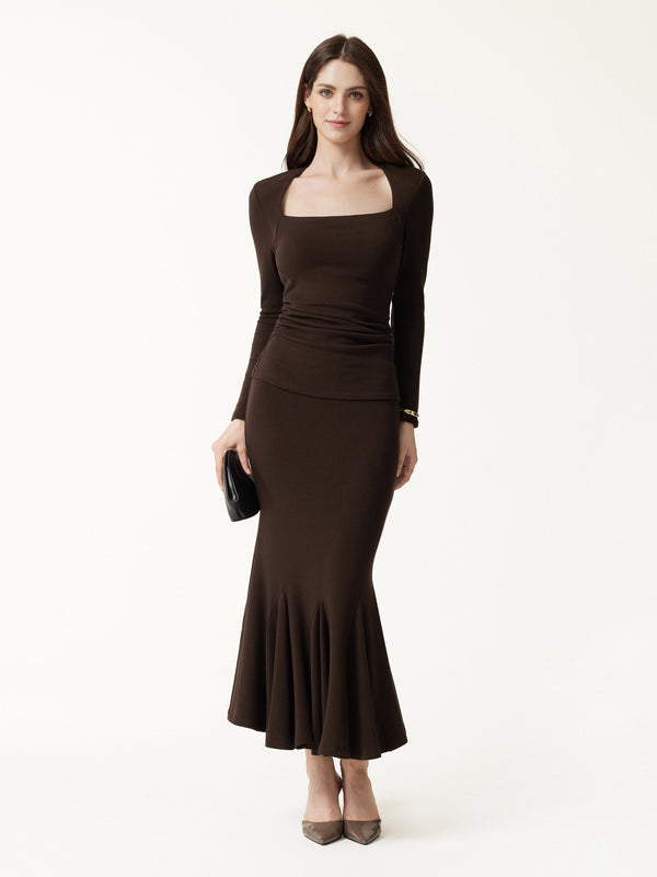 OGLmove Eco-Mousse® High-Rise Mermaid Midi Skirt