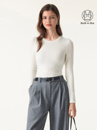 Maglia a maniche lunghe con scollo rotondo LiteWarm