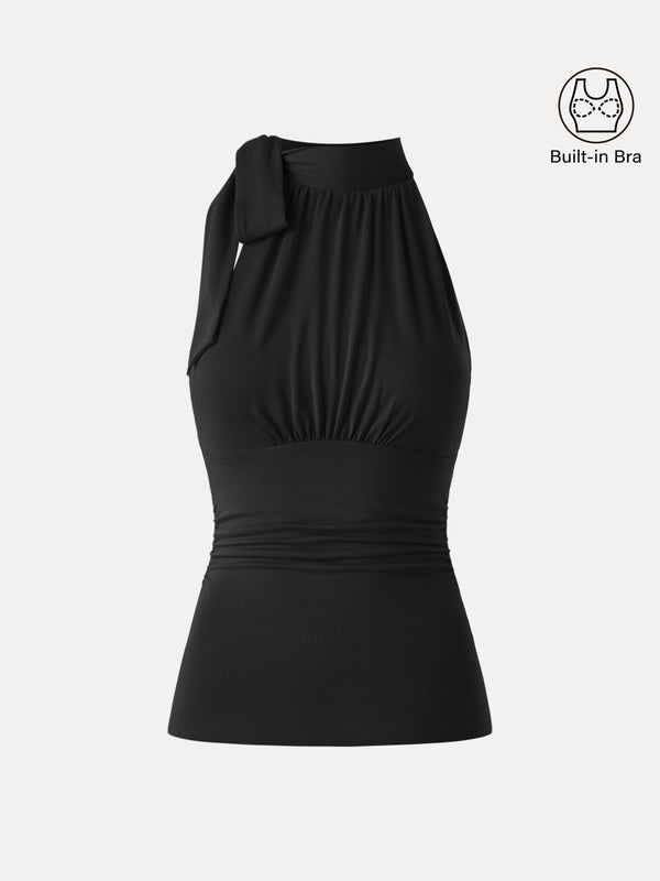 OGLmove High Tie Neck New Airy Bra Tank Black XS