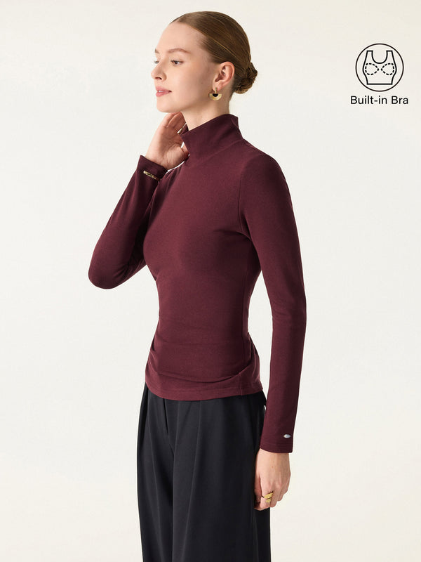 OGLmove 2Pcs Set ProWarm Turtleneck Long Sleeve Brami