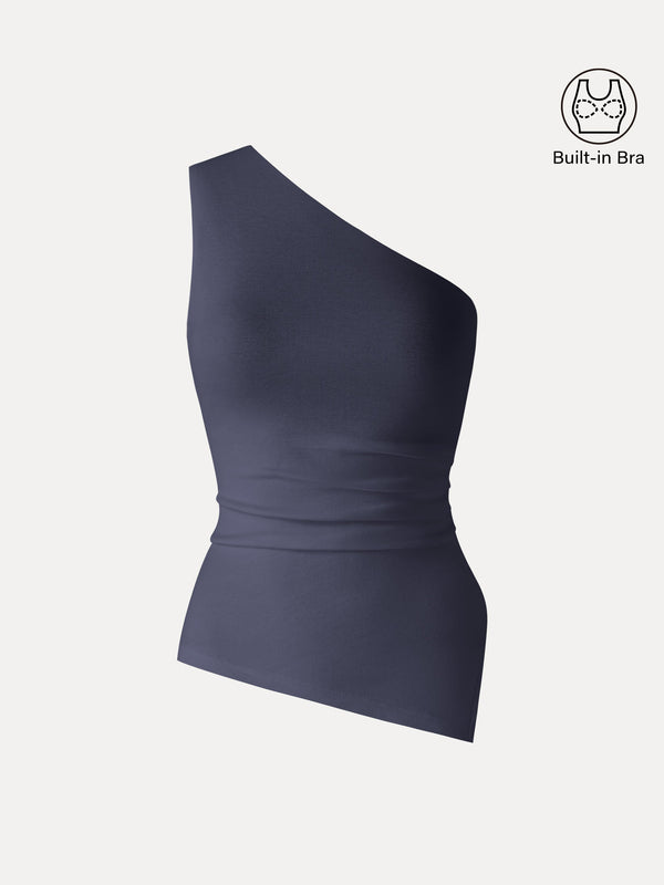 OGLmove Linen One Shoulder Bra Tank