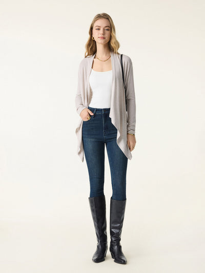 Myk Lyocell Ull Flytende Cardigan