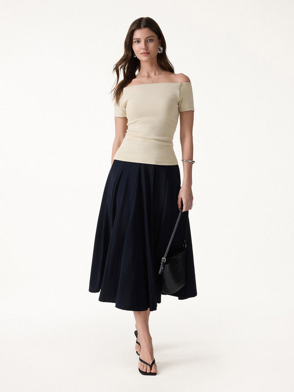 OGLmove Cotton Lyocell Off-the-Shoulder Bra Top