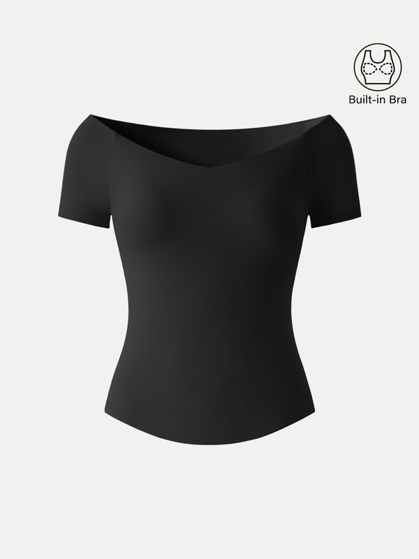 OGLmove Back Smoothing Bandless Slimming Non-Slip Bra Top Black XS