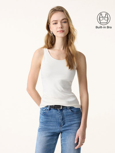 Bomuld Lyocell U-hals Brami Tanktop