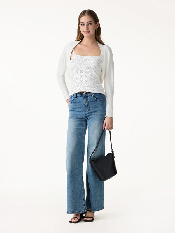 OGLmove Bamboo Blend Breathable Summer Cropped Shrug Cardigan