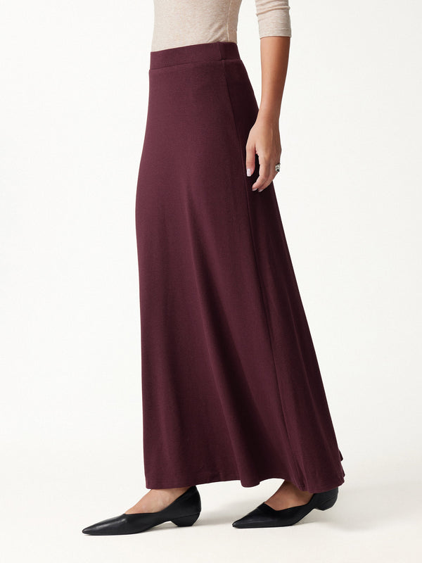 OGLmove Eco-Mousse® High-Rise A-Line Maxi Skirt Ruby Berry XXS