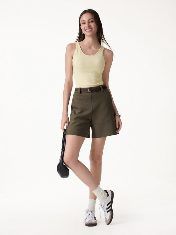 OGLmove Air Cotton Mid-Rise Travel Shorts with Pockets