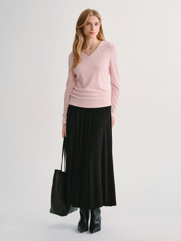 OGLmove ProWarm Cotton-Viscose V-Neck Long Sleeve Top