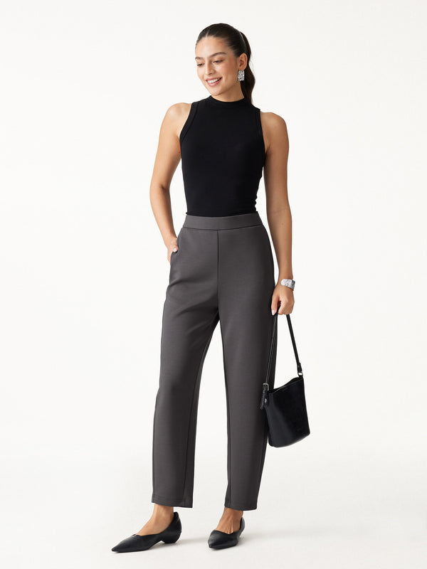 OGLmove TravelEase High-Rise Ankled Barrel Pants with Pockets
