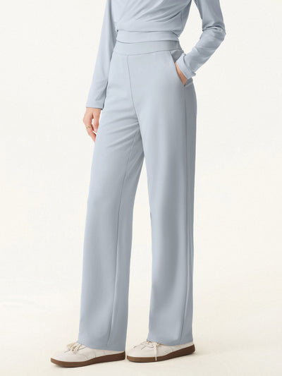 OGLmove Sandwashed Modal Breathable Straight Leg Pull-on Travel Pant Regular Smoke Blue